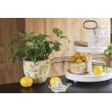 Clayre & Eef Planter Ø 13x12 cm Yellow Ceramic Lemon