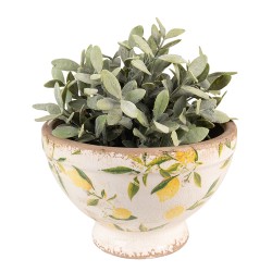 Clayre & Eef Planter Ø 21x14 cm Yellow Ceramic Lemon