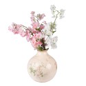 Clayre & Eef Vaso  Ø 25x25 cm Rosa Beige Ceramica Fiori