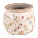 Clayre & Eef Fioriera Ø 12x9 cm Rosa Beige Ceramica Fiori