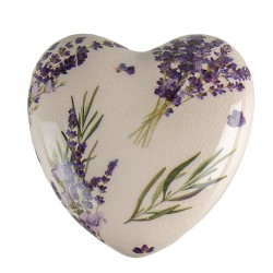 Clayre & Eef Decoration 11x11x4 cm Purple Green Ceramic Lavender