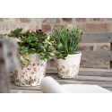 Clayre & Eef Planter Ø 14x13 cm Pink Beige Ceramic Flowers