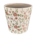 Clayre & Eef Planter Ø 17x16 cm Pink Beige Ceramic Flowers