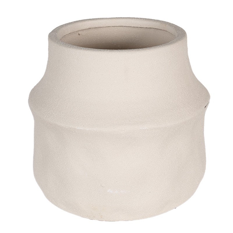 Clayre & Eef Pot de fleurs Ø 15x13 cm Beige Céramique