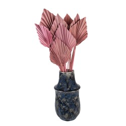 Clayre & Eef Vase Ø 13x25 cm Blau Keramik