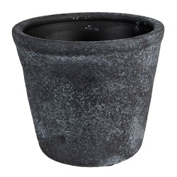 Clayre & Eef Bloempot  Ø 12x10 cm Grijs Keramiek