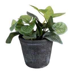 Clayre & Eef Planter Ø 12x10 cm Grey Ceramic