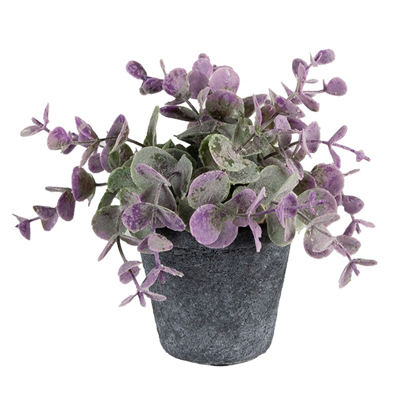 Clayre & Eef Pot de fleurs Ø 8x7 cm Gris Céramique