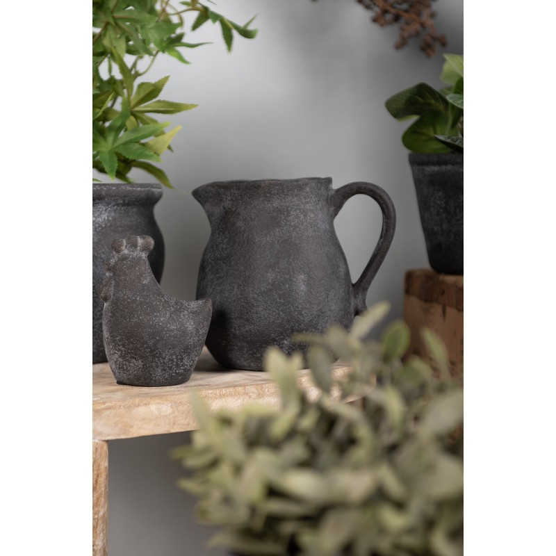 Clayre & Eef Decoration can 20x16x20 cm Grey Ceramic