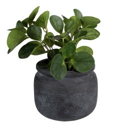 Clayre & Eef Fioriera Ø 20x15 cm Grigio Ceramica Rotondo