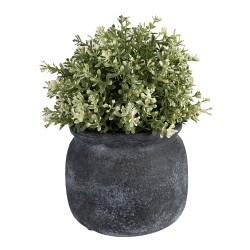 Clayre & Eef Pot de fleurs Ø 15x13 cm Gris Céramique Rond