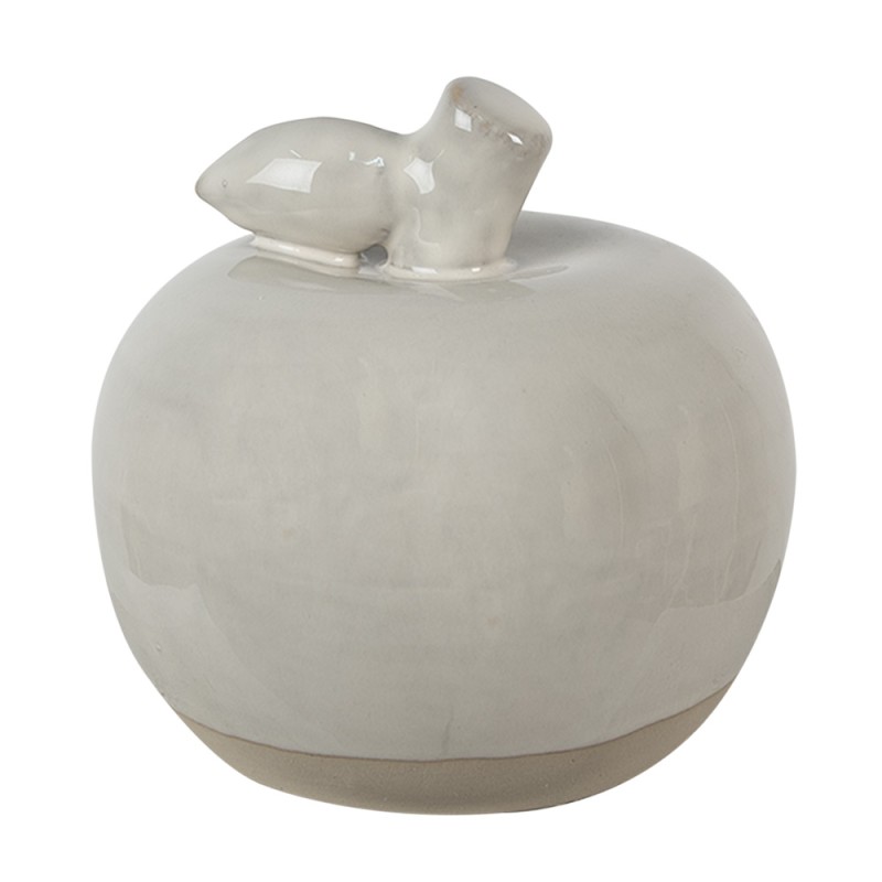 Clayre & Eef Décoration Pomme 8 cm Beige Porcelaine