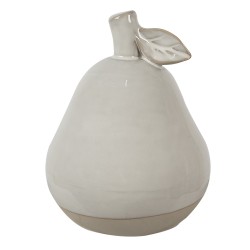 Clayre & Eef Décoration Poire 16 cm Beige Porcelaine