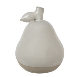 Clayre & Eef Décoration Poire 16 cm Beige Porcelaine