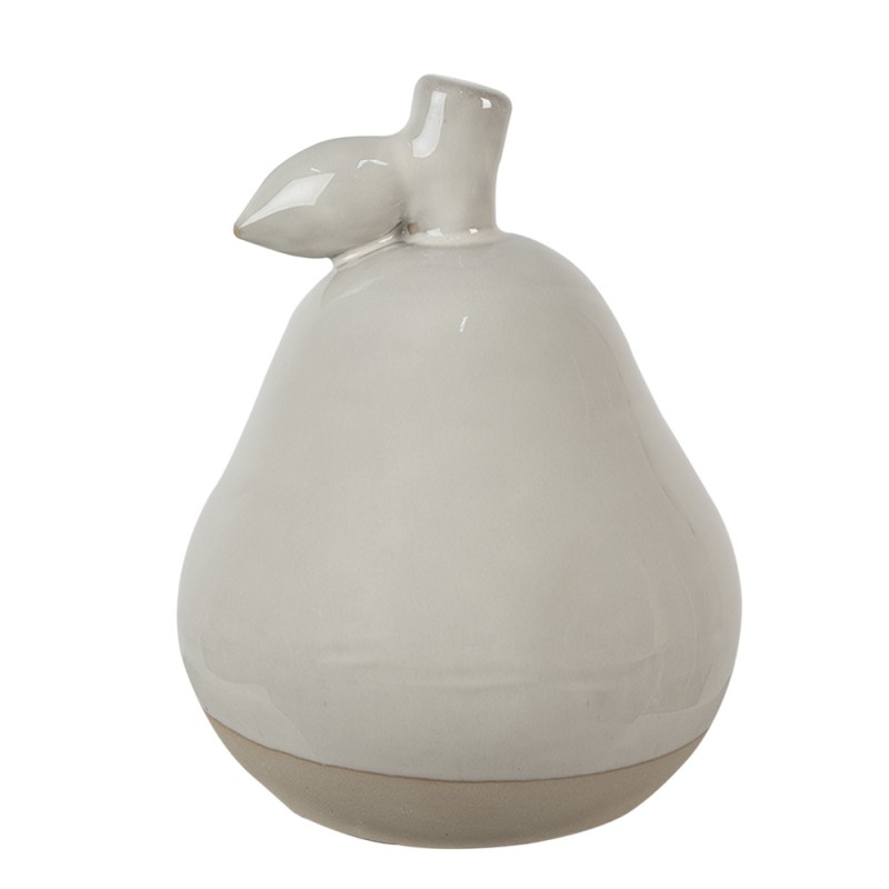 Clayre & Eef Décoration Poire 13 cm Beige Porcelaine