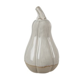 Clayre & Eef Décoration Citrouille 18 cm Beige Porcelaine