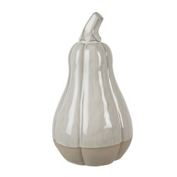 Clayre & Eef Décoration Citrouille 12 cm Beige Porcelaine