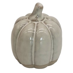 Clayre & Eef Décoration Citrouille 7 cm Beige Porcelaine