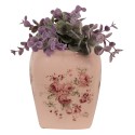 Clayre & Eef Blumentopf 12x12x14 cm Rosa Keramik Blumen