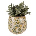 Clayre & Eef Pot de fleurs Ø 18x17 cm Beige Jaune Céramique Citrons