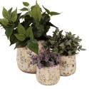 Clayre & Eef Planter Ø 21x19 cm Beige Ceramic Flowers