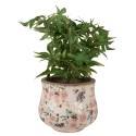 Clayre & Eef Planter Ø 18x15 cm Beige Pink Ceramic Flowers