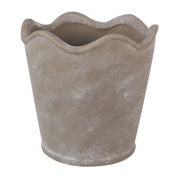 Clayre & Eef Blumentopf Ø 19x18 cm Grau Keramik