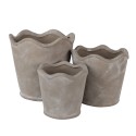 Clayre & Eef Blumentopf Ø 19x18 cm Grau Keramik