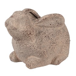 Clayre & Eef Pot de fleurs Lapin 17x12x12 cm Beige Céramique