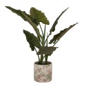 Clayre & Eef Bloempot  Ø 17x16 cm Beige Roze Keramiek Bloemen