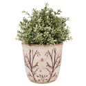 Clayre & Eef Pot de fleurs Ø 14x13 cm Beige Marron Céramique Branches