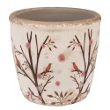 Clayre & Eef Pot de fleurs Ø 13x12 cm Beige Marron Céramique Branches