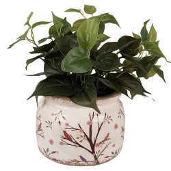 Clayre & Eef Planter Ø 20x15 cm Beige Brown Ceramic Branches