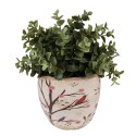 Clayre & Eef Pot de fleurs Ø 13x11 cm Beige Marron Céramique Branches