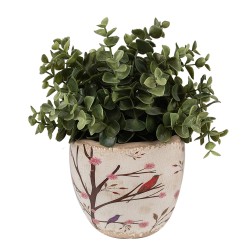 Clayre & Eef Planter Ø 13x11 cm Beige Brown Ceramic Branches