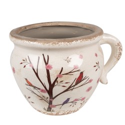 Clayre & Eef Planter 20x17x15 cm Beige Brown Ceramic Branches