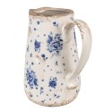 Clayre & Eef Brocca decorativa 16x12x18 cm Beige Blu  Ceramica Rose