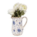 Clayre & Eef Brocca decorativa 16x12x18 cm Beige Blu  Ceramica Rose