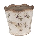 Clayre & Eef Pot de fleurs Ø 13x12 cm Beige Bleu Céramique Olives