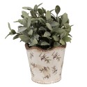 Clayre & Eef Pot de fleurs Ø 13x12 cm Beige Bleu Céramique Olives