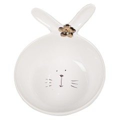 Clayre & Eef Bol à soupe 200 ml Blanc Porcelaine Lapin