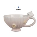 Clayre & Eef Tasse et soucoupe 200 ml Rose Céramique Lapin