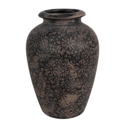 Clayre & Eef Vase Ø 18x26 cm Gris Céramique