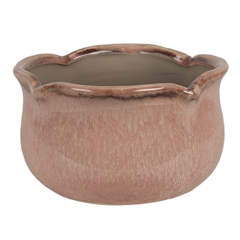 Clayre & Eef Bloempot  Ø 15x9 cm Roze Keramiek