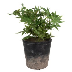 Clayre & Eef Indoor Planter Ø 17x16 cm Black Brown Ceramic