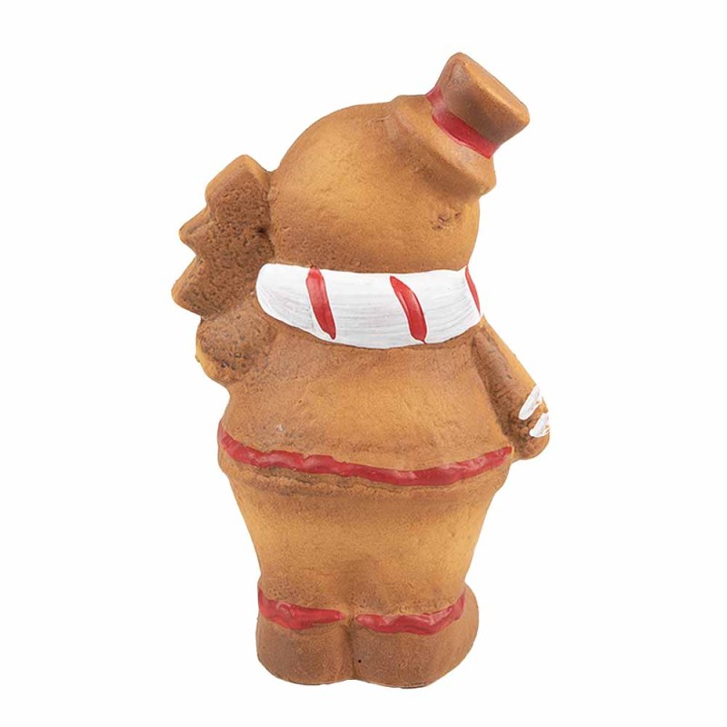 Clayre & Eef Décoration de Noël Bonhomme en pain d‘épice 15 cm Marron Céramique