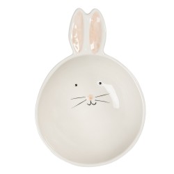 Clayre & Eef Soup Plate 11x27x3 cm Beige Ceramic Round Rabbit