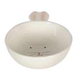 Clayre & Eef Soup Plate 11x27x3 cm Beige Ceramic Round Rabbit