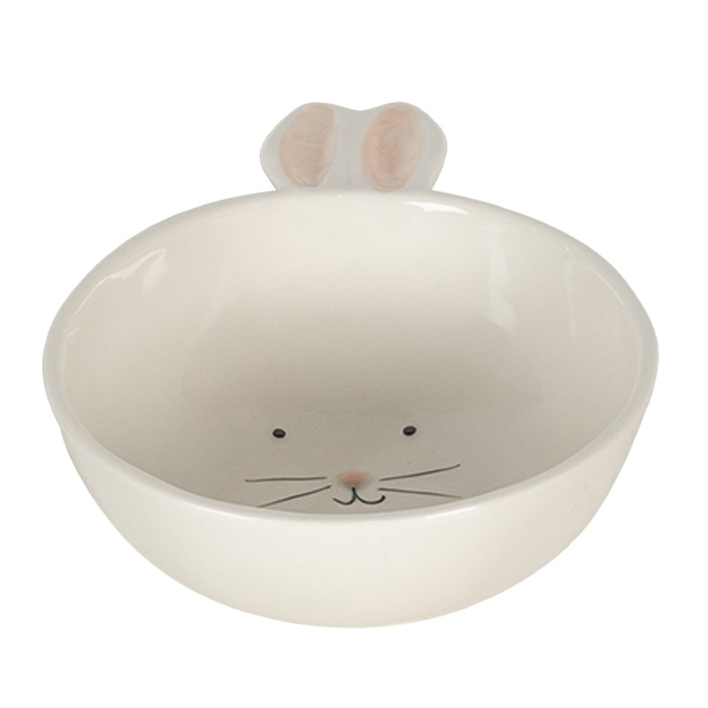 Clayre & Eef Assiette à soupe 11x27x3 cm Beige Céramique Rond Lapin