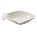 Clayre & Eef Bol Poisson 19x15x4 cm Blanc Céramique